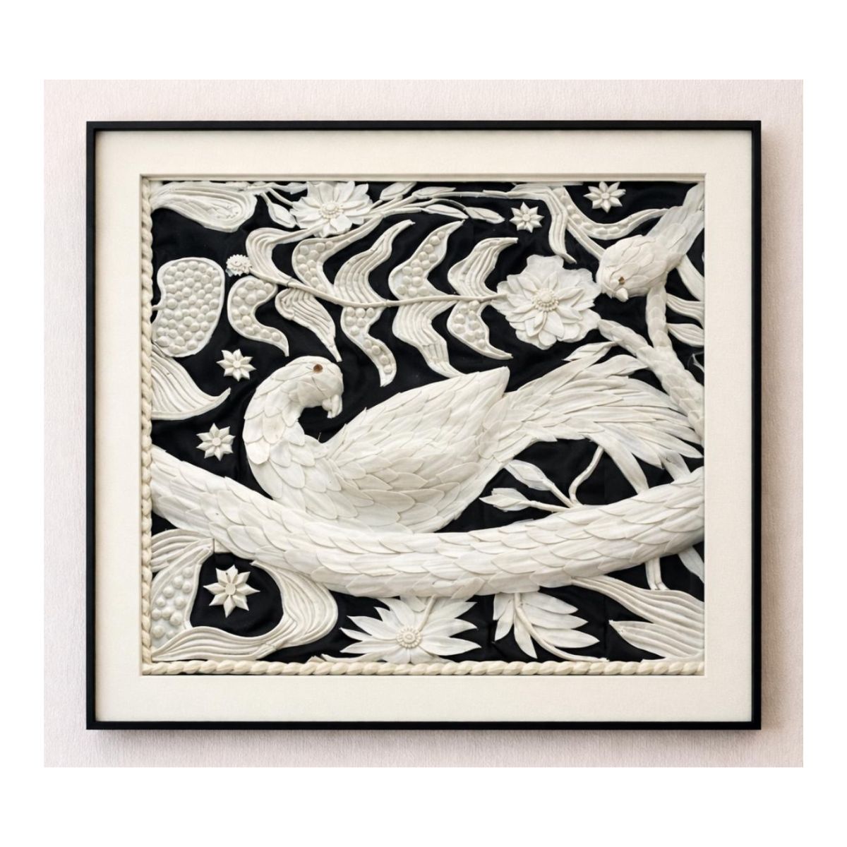 Elegant Sholapith Swan Painting