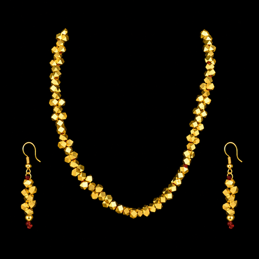 Dhokra Beaded Necklace Set