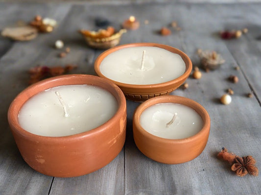 Organic Scented Soy Diyas (Set of 3)