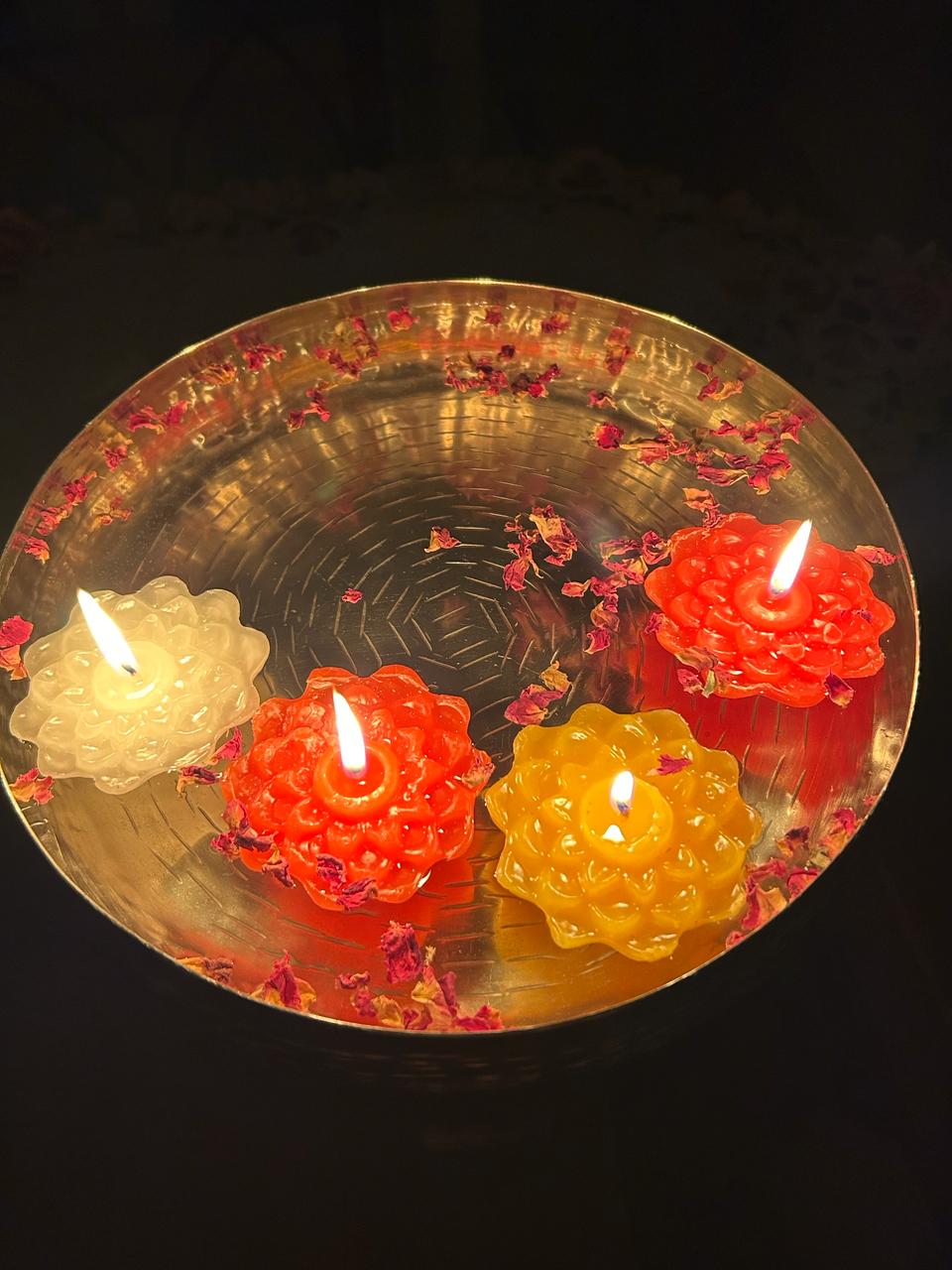 Floating Flower Candles (Box Of Three)