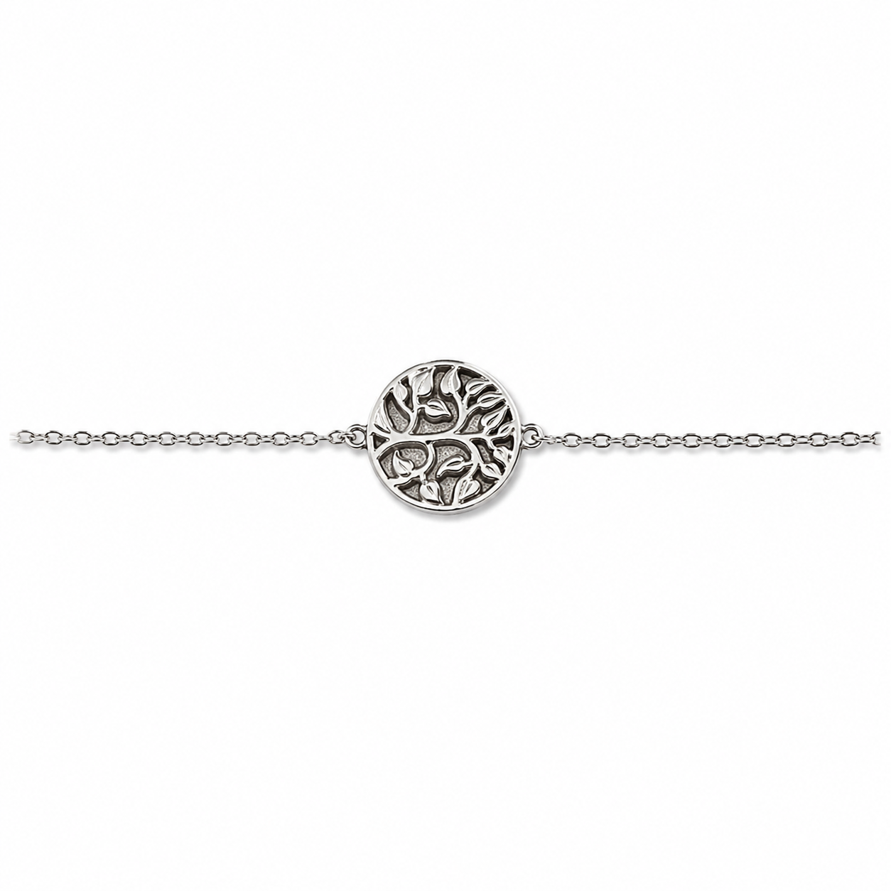 Silver Floral Pattern Rakhi