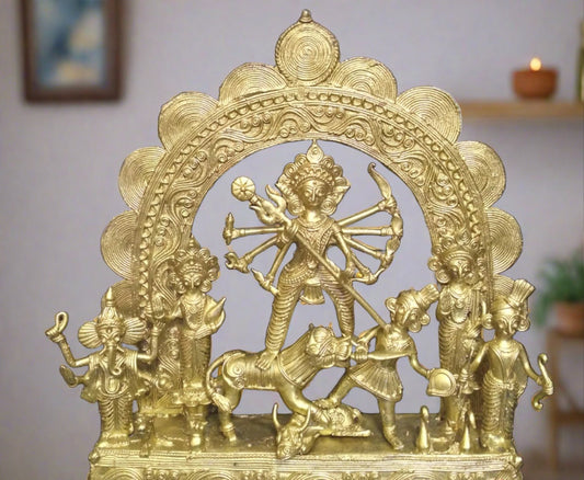 Handcrafted Dhokra Durga Idol