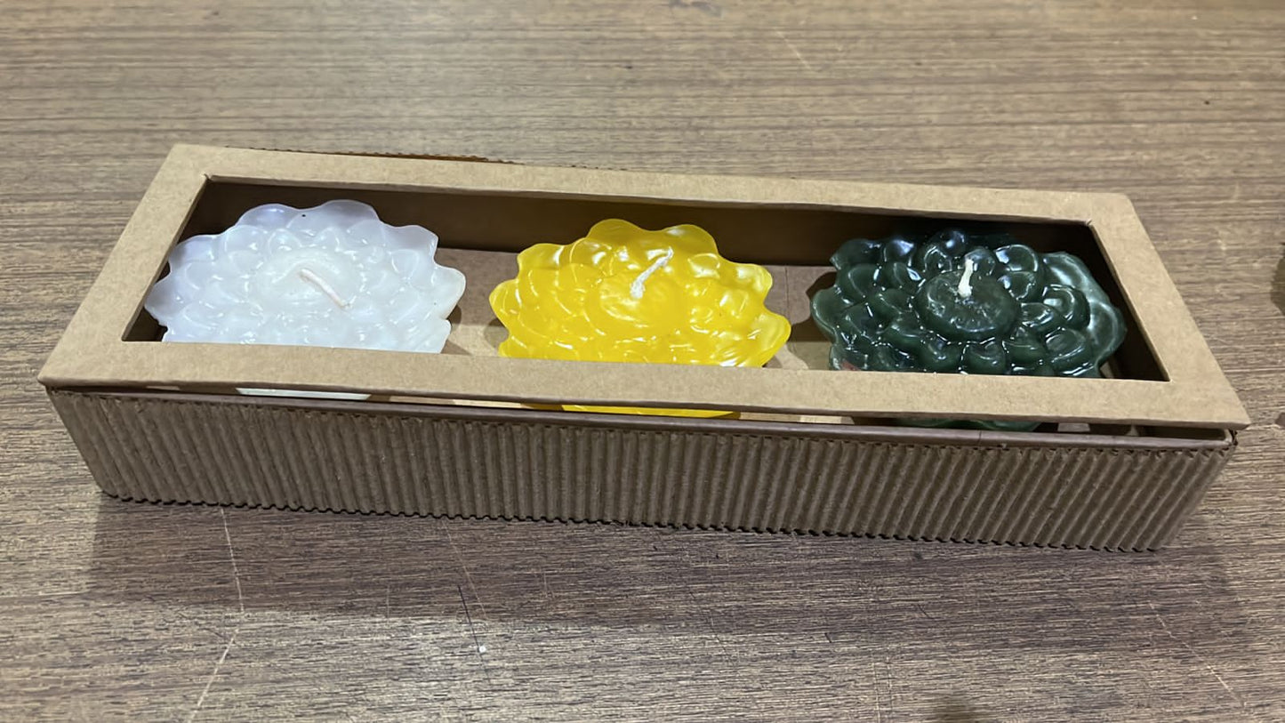 Floating Flower Candles (Box Of Three)